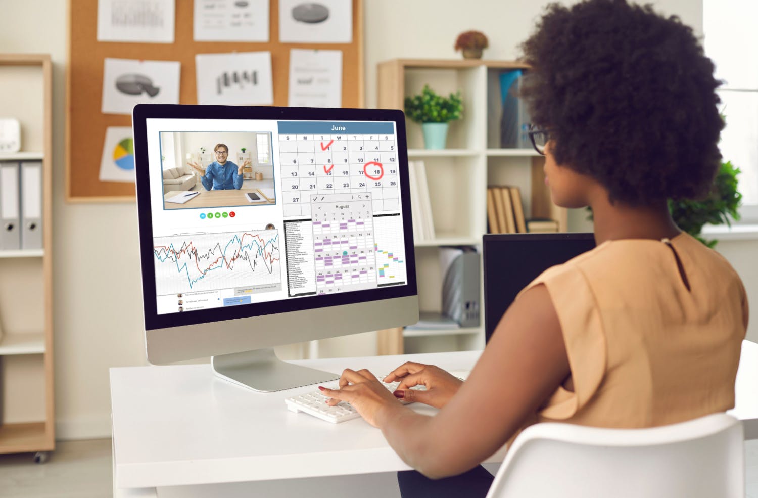 To vinduer på en skærm: To vinduer på en skærm.